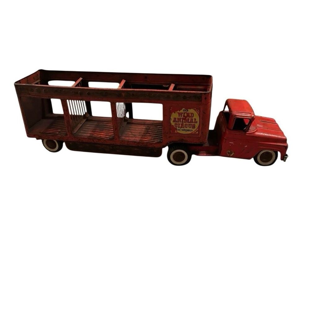 Buddy L 1960’s Wild Animal Circus On Wheels Pressed Steel Toy Truck